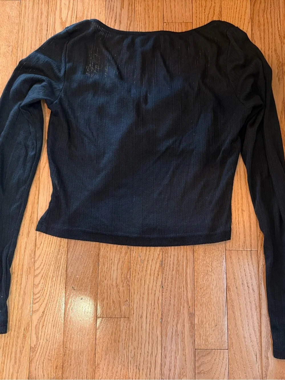 Princess Polly Black Long Sleeve crop Top size 8 - Picture 4 of 4